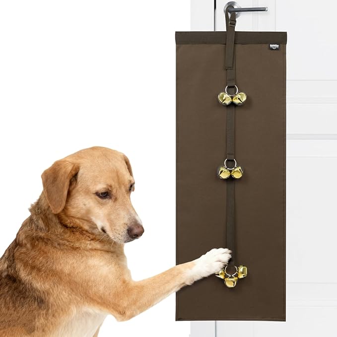 Anti-Scratch Dog Door Bell - Adjustable Puppy Potty Training Bells, Hanging Doorbell to Protect Doors & Trim