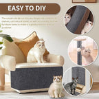 Self-Adhesive Cat Scratching Mat, 118"x11.8" Cat Scratch Furniture Protector, DIY Cat Scratch Pad Self-Adhesive, Trimmable Self Adhesive Couch Protector from Cats Claws, Protects Sofas and Chairs