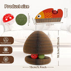 Cat Toys for Indoor Cats, Kitty Magic Organ Scratching Board, Reversible Interactive Cat Toys Scratching, Cardboard,Kitten Scratcher Pads with Catnip Ball(2PCS)