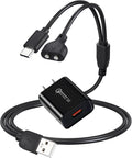 Dog Shock Collar Charger Cord for Jugbow DT-61 Dog Training Collar, 2-in-1 USB C and Magnetic Bark Collar Charging Cable with 18W Wall Charger for Dogs