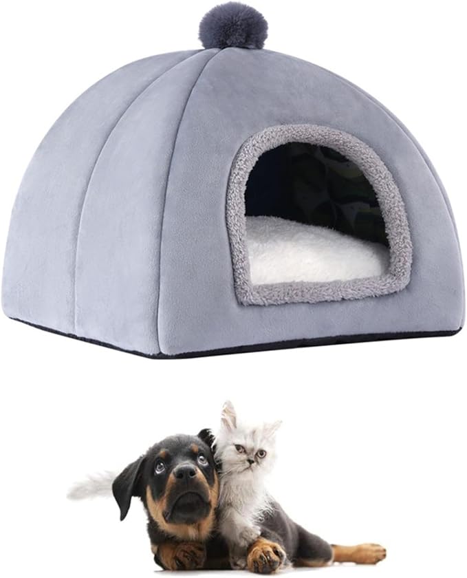 Winter Warm Thickened Pet Tent, Cat Houses for Indoor Cats, Cat Bed Cave, Dog Cave Bed, Small Dog House, Cats Hideaway, Kitten Beds, Puppy Beds, Pet Supplies for Small and Medium Pet