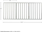 Pet Gate - 3-Panel Indoor Foldable Dog Fence for Stairs, Hallways, or Doorways - 54x24-Inch Retractable Wood Freestanding Dog Gates by PETMAKER (Gray)