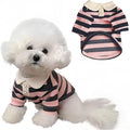 MANON ROSA Dog Clothes, Designer Boy Polo Shirt for Small Medium Dogs, Soft Puppy Outfit, Breathable Male Yorkie Chihuahua Shih Tzu Poodle Kitten Cat T-Shirt, Birthday Gifts - Pink, XXL, Fit 16-22lb