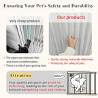 Lumizone Extra Tall Cat Gate 55.12" High Pressure Mounted Extra Wide 2025 New (17 Sizes) 1.37" Gap No Drilling Auto-Close One-Handed Operation Tall Pet Gate for Dogs(White, 55.12" H x 29.92"-34.24" W)