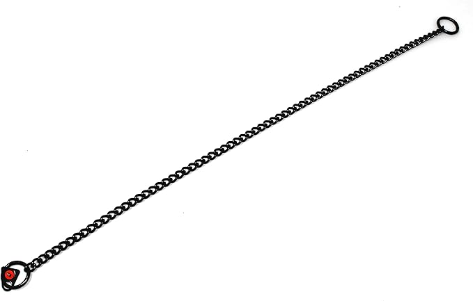Herm Sprenger Black Stainless Steel Choke Dog Training Collar No-Pull Slip Chain for Small Medium Large Dogs for Easy Control Show Chain Collar Made in Germany 2mm 16in (40cm)