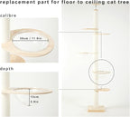 Transparent Space Capsule Dome Cat Bed for Floot to Ceiling Cat Tree Parts, Dia 11.8 Inches