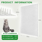 Ley's 18 Pack Cat Deterrent Mat, 16x13 Inch Scat Mat with Spikes, Humane Repellent Mat to Stop Scratching & Digging, Indoor/Outdoor Pet Training Mat for Furniture, Gardens, Lawns