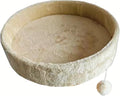 SHENGOCASE Cat Tree Tower Accessories Replacement Parts 13.5" Top Perch Bed Platform for Cats, Add on Replacement Cat Bed, Beige, M8, Particleboard with Velboa Fabric