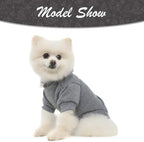KOOLTAIL Dog Hoodie for Large Medium Small Dogs, Soft and Warm Pet Sweater with Leash Hole and Pocket Boy Girl, Puppy Fall Winter Jacket Clothes, French Pitbull Cold Weather Coat Sweatshirt, Grey S