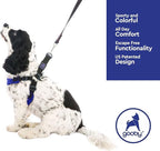 Gooby Escape Free Sport Harness - Blue, Medium - No Choke Step-in Patented Neoprene Small Dog Harness with Four-Point Adjustment - Perfect on The Go Dog Harness for Medium Dogs No Pull and Small Dogs