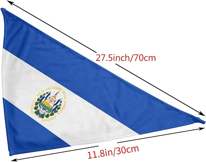 Dog Bandanas Flag of El Salvador Pet Bandana Scarf Triangle Bibs Kerchief Accessories for Dogs Cats