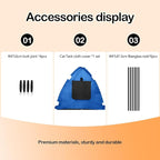 Portable Pet Tent with Full-Enclosure Zippered Mesh Door, Indoor & Outdoor Cat House for Safety & Ventilation, Cozy Nest for Cats, Puppies & Small Animals (Blue)