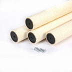 SHENGOCASE 4-Pack Cat Tree Accessories Replacement Parts Post 23.6" L, 3.15" Ø Pole, Cat Tower Post Relacement (M8 Screw)