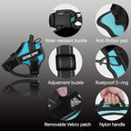 voopet Service Dog Harness, Emotional Support Pet Vest Harness, Reflective Breathable and Adjustable No-Pull ESA Dog Harness for Small Medium Large Dogs (with 4 PCS Removeable Tags)