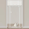 Snagle Paw Extra Tall Cat Gate with Acrylic Top Panel，30-40.6" Wide Adjustable Pet Gates, Pressure Mounted, No-Drill Easy Install,Tall Cat Gate for Doorways,Stairs,Kitchen 77",White