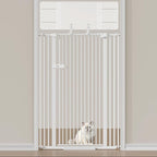 Snagle Paw Extra Tall Cat Gate with Acrylic Top Panel，30-40.6" Wide Adjustable Pet Gates, Pressure Mounted, No-Drill Easy Install,Tall Cat Gate for Doorways,Stairs,Kitchen 77",White