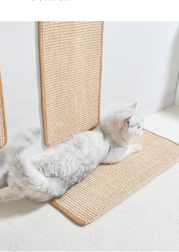 Cat Scratching Mat Pastable Natural Sisal Grinding Claws Mat and Anti-Slip Carpet for Cat Grinding Claws and Furniture Protecting Carpet Sofas (Extra Large)