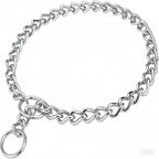 Choke Chain for Dogs, Metal Slip Link Training Heavy Duty Dog Choke Collar Martingale Puppy Collars for XXS XS Small Medium Large Big XL Breed Dogs (Silver, XS)