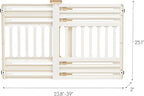 IRIS USA 24"-39" Dog Gate, Adjustable Indoor Pet Barrier, Pet Gate for Puppy, Small Dog, Cat, Easy Twist-to-Lock for Doorways & Stairs, Portable, Expandable, 25" Tall, 2-Pack, White