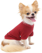 LOPHIPETS 100% Cotton Dog Tee Shirt for Small Dogs Teacup Chihuahua Yorkie Puppy Clothes-Red/S