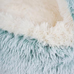 Cat Bed Round Fluffy Hooded Cat Bed Cave, Anti-Anxiety Cave Bed with Hooded Blanket, Cozy Cuddler Luxury Puppy Pet Bed, Anti-Slip Bottom and Machine Washable (Green, Medium)