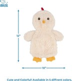 Best Pet Supplies Interactive Squeaky Dog Chew Toy, Ideal Dog Toys for Chewers, Small, Medium & Large Dogs, and Fetch Lovers - Crinkle Chicken (Cream), Large