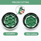 Slow Feeder Dog Bowls Insert,Third Generation upgradedSuper Firm Eating Bowl（Cuttable） for Large Breed and Medium Small Size Compatible with Regular Elevated Metal Glass Dog Bowl (Green)
