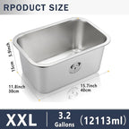 Stainless Steel Dog Bowls for Large Dogs, High Capacity Metal Dog Food Bowls, Food and Water Bowl for Larges, X-Large, and Big Dogs 3.2 Gallons