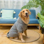 KOOLTAIL Dog Hoodie for Large Medium Small Dogs, Soft and Warm Pet Sweater with Leash Hole and Pocket Boy Girl, Puppy Fall Winter Jacket Clothes, French Pitbull Cold Weather Coat Sweatshirt, Grey L