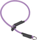 Martingale Dog Collar, 5/16” High-Strength Nylon Rope Slip Collar with Spring-Loaded Adjustable Stopper for Small, Medium & Large Dogs(Light Purple, 22 inch)