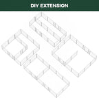 FXW Homeplus Unleashed Indoor Dog Playpen - Stress-Free and Safe Play, Heavy Duty 24 Inch 16 Panels with Connectors (Pack of 2) for Puppy and Small Dogs, White│Patented