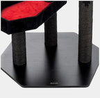 Happy & Polly Gothic Cat Tree with Coffin Bed - 40.9" Black Cat Tower with Soft Mats (Purple)