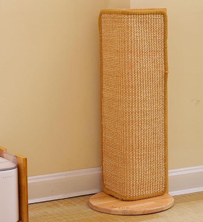 SHENGOCASE 27.5-Inch Tall Sisal Cat Scratching Post, Corner Couch Protector, Wall Corner Mounted (1pc)