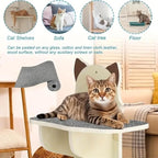 Cat Scratch Furniture Protector Mat DIY Cat Scratch Pad Self-Adhesive, Pet Scratching Post Cat Scratcher Carpet Anti Cat Scratch for Cat Tree/Door/Couch (Brown, 23 * 23 inch)