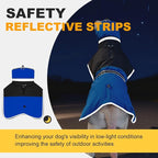 Waterproof Dog Winter Coat, Reflective Turtleneck Fleece Jacket with Snow Protection for Large Dogs, Cold Weather Pet Clothing (Blue, 3XL)