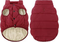 ASENKU Dog Winter Coat - Waterproof Windproof Dog Jacket, Warm Snowproof Doggie Puffer Vest for Cold Weather, Lightweight Snow Coats for Small Medium Large Dogs（XS, Red