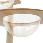 Cat Tree, L19.7*W23.6*H55.1in Wooden Cat Climbing Tower for Indoor Cats, Multi-Layer Cat Condo with Scratching Posts, Cat House, Transparent Capsules, Holds 10kg/22lbs