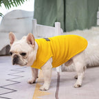 BEAUTYZOO Dog Fleece Vest Sweater Winter Jacket for Small and Medium Dogs with D-Ring Leash Cold Weather Coat Hoodie for XS S M Dogs Boy or Girls, Yellow S