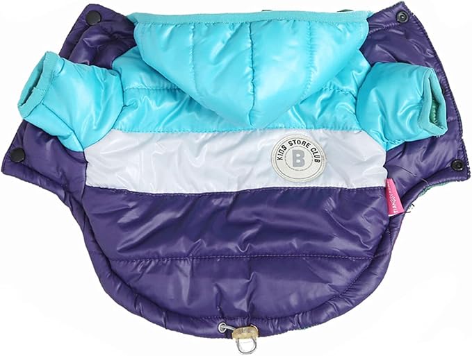 Dog Vest Winter Coat for Small Dogs Boy Girls, Dog Down Jackets Puppy Hoodie Sweatshirt Doggie Hoodie Coat Winter Clothes Pet Hooded Coat Apparel for Chihuahua in Cold Weather,Blue L