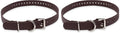 Educator Biothane Dog Collar, Waterproof, Odorproof, Metal Buckle and D Ring, Adjustable for Custom Fit, Cool and Comfortable, for Small, Medium, or Large Dogs, 1-Inch, Brown (Pack of 2)