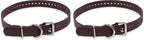 Educator Biothane Dog Collar, Waterproof, Odorproof, Metal Buckle and D Ring, Adjustable for Custom Fit, Cool and Comfortable, for Small, Medium, or Large Dogs, 1-Inch, Brown (Pack of 2)
