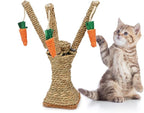 Hypeety Natural Rattan Carrot Chew Toy for Rabbits Durable Bunny Toys for Indoor Bunnies Safe Chewing and Climbing Enrichment