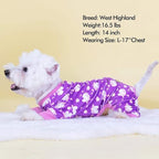 KYEESE Dog Pajamas Soft Dogs Clothes Pet Coat Velvet Dog Pajamas Small Sized Dogs Comfy Doggie Jammies Onesie Stretchy Doggie Pjs Pet Costume with Unicorn Pattern, Small