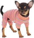 LOPHIPETS Dog Pajama Onesie for Small Dogs Teacup Chihuahua Yorkie Puppy Cat Clothes Apparel-Pink/XXS