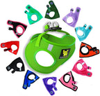 EcoBark Rapid Fastener Super Comfort Fully Adjustable Double Padded Step in Dog Harness (XXS, Green)