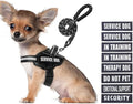 Service Dog Vest Harness and Leash Set, Animire in Training Dog Harness with 10 Dog Patches, Reflective Dog Leash with Soft Padded Handle for Small, Medium, Large, and Extra-Large Dogs (Black,S)