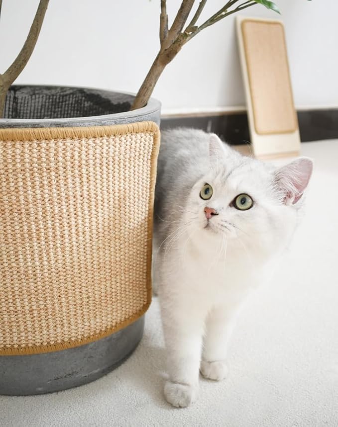 Plus Size Cat Scratching Mat Pastable Natural Sisal Grinding Claws Mat and Anti-Slip Carpet for Cat Grinding Claws and Furniture Protecting Carpet Sofas (40 * 60cm)