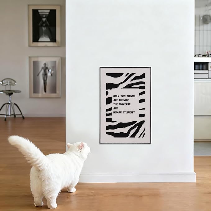 Wall Cat Scratcher for Indoor Cats - Reusable & Damage-Free Wall-Mounted Fabric Scratching, DIY for Furniture and Wall Protection (15.75''x23.62'', Zebra-Print Pattern)