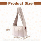 Mini Dog Purse Carrier with Pockets, Warm Cute Pets Bags with Secure Harness Clip, Cat Shoulder Bag for Outings, Lightweight Puppies Bags Kennel, Trained Pets Handbag Outdoor(Gray,One Size)