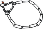 Herm Sprenger Black Stainless Steel Fur Saver Dog Collar Long Link Professional Training Collar Assembly Chain Correction Slip Chain for Medium Large Dogs Made in Germany (25in (Neck Size 20-23 in))